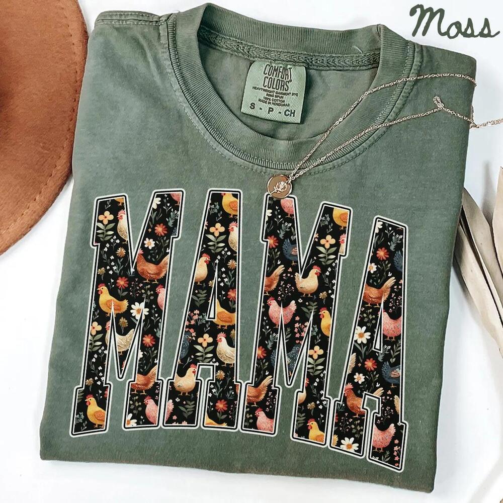 S Mama Shirt, Chicken Wildflower Mom Shirt, New Mothers Day Tshirt
